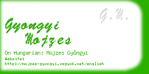 gyongyi mojzes business card