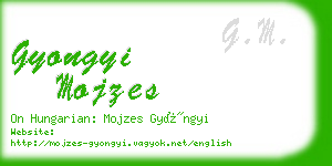 gyongyi mojzes business card